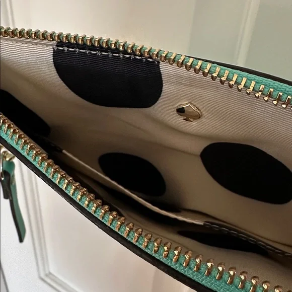 Kate Spade Small Crossbody Bag Purse Teal Turquoise Aqua - Picture 5 of 8